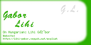 gabor lihi business card